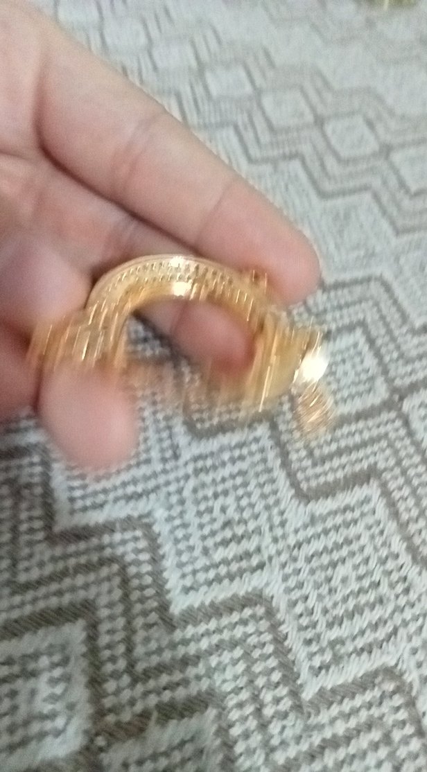 Yılan Desenli Zincir Detaylı Altın Renkli Kolye Ucu - Görsel 5