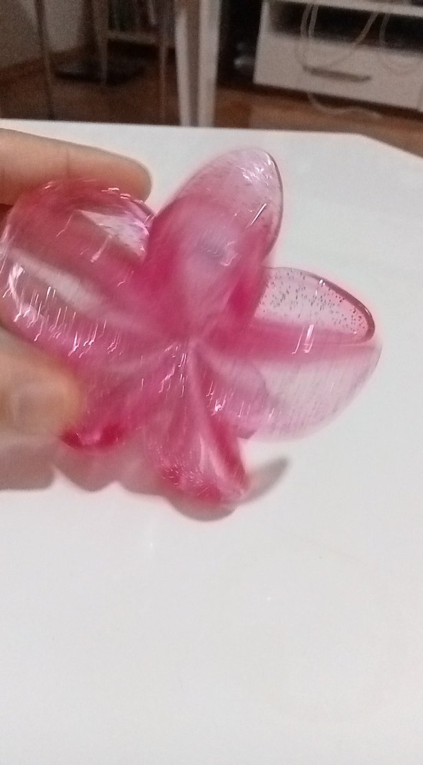 Pembe Şeffaf Çiçek Figürlü Saç Tokası - Görsel 5