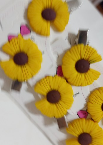 Sarı Çiçekli Çocuk Toka Seti - Görsel 5