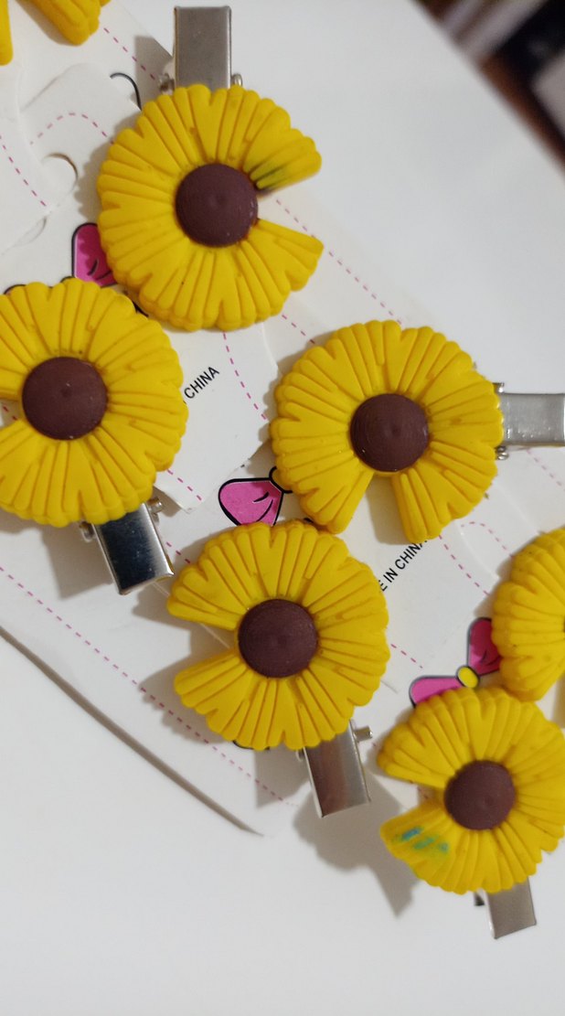 Sarı Çiçekli Çocuk Toka Seti - Görsel 4