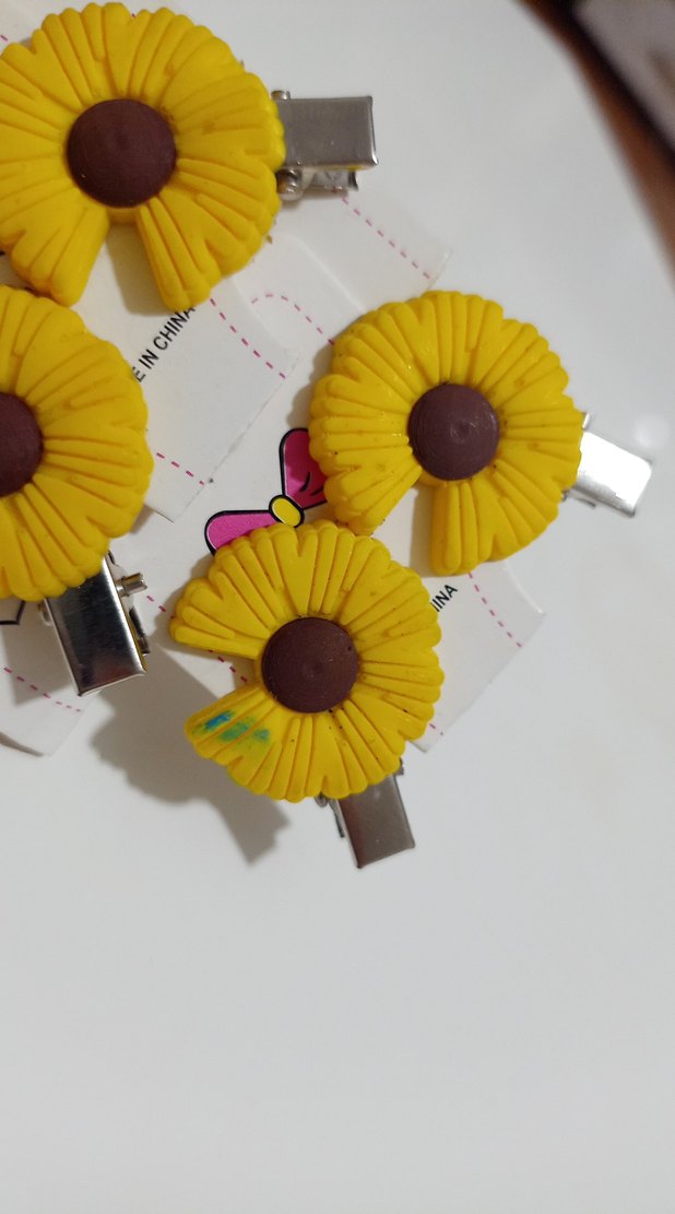 Sarı Çiçekli Çocuk Toka Seti - Görsel 3