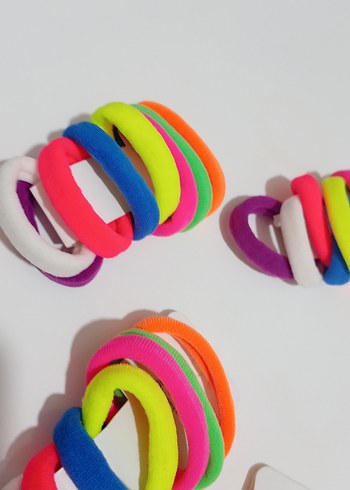 Renkli Elastik Çocuk Saç Lastiği Seti - Görsel 7