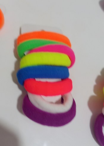 Renkli Elastik Çocuk Saç Lastiği Seti - Görsel 4