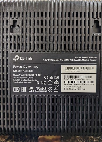 Garantili Tp-link vr2100 vdsl adsl modem - Görsel 2
