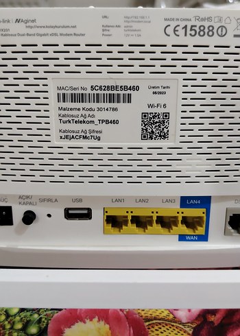 Tp-link vx231 Ax1800 wifi6 vdsl modem - Görsel 2