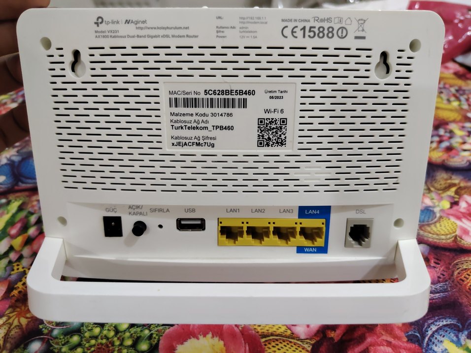 Tp-link vx231 Ax1800 wifi6 vdsl modem - Görsel 2