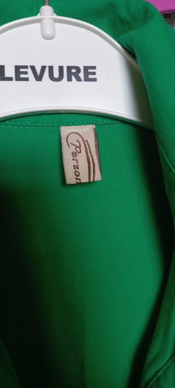 Yeşil Düğmeli Kısa Kollu Midi Elbise - Görsel 3