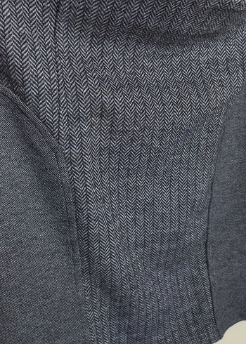 Gri Örgü Midi Mini Etek - Görsel 6