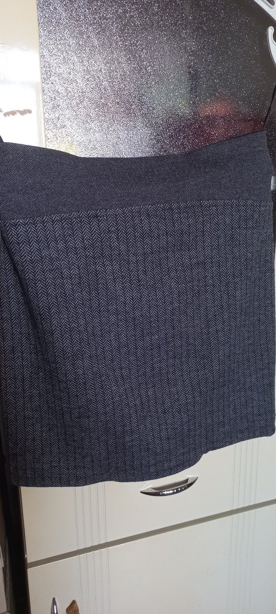 Gri Örgü Midi Mini Etek - Görsel 4