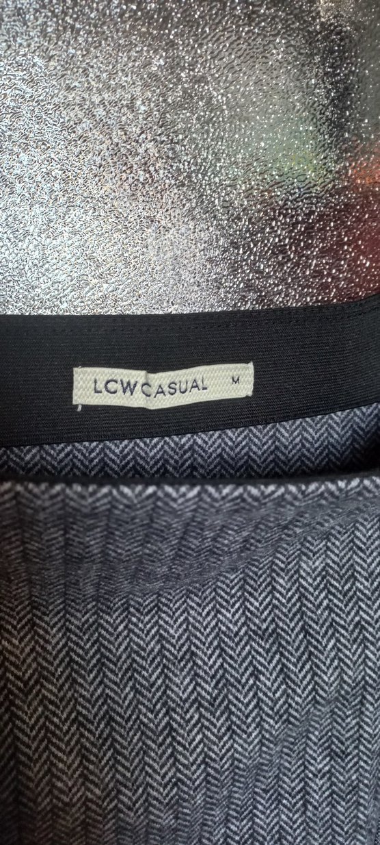 Gri Örgü Midi Mini Etek - Görsel 3