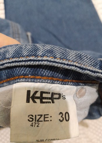 30 Beden mavi Renk Mavi Düğmeli erkek pantolon