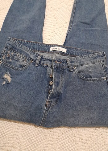 30 Beden Mavi Düğmeli erkek pantolon