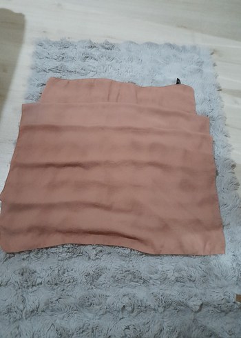 Diğer Kadın Bej Polar Şal Kürk Detaylı