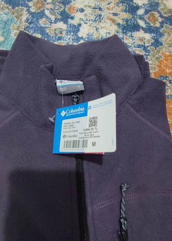 m Beden mor Renk Columbia lila Yarım Fermuarlı Polar