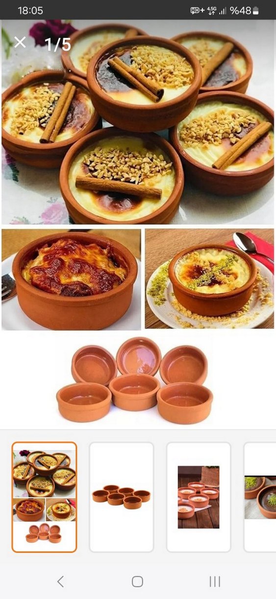 Bej Seramik 6'li Yuvarlak Kase Seti - Görsel 4