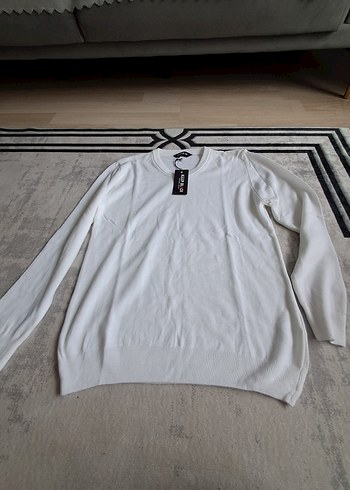 Keep Black Beyaz Kadın Pamuklu Kazak - Görsel 3