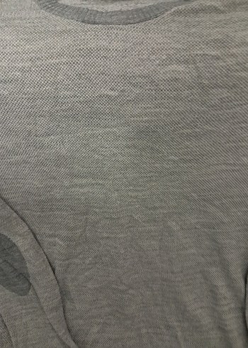 erkek Gri Uzun Kollu Örgü Yün Kazak - Görsel 4