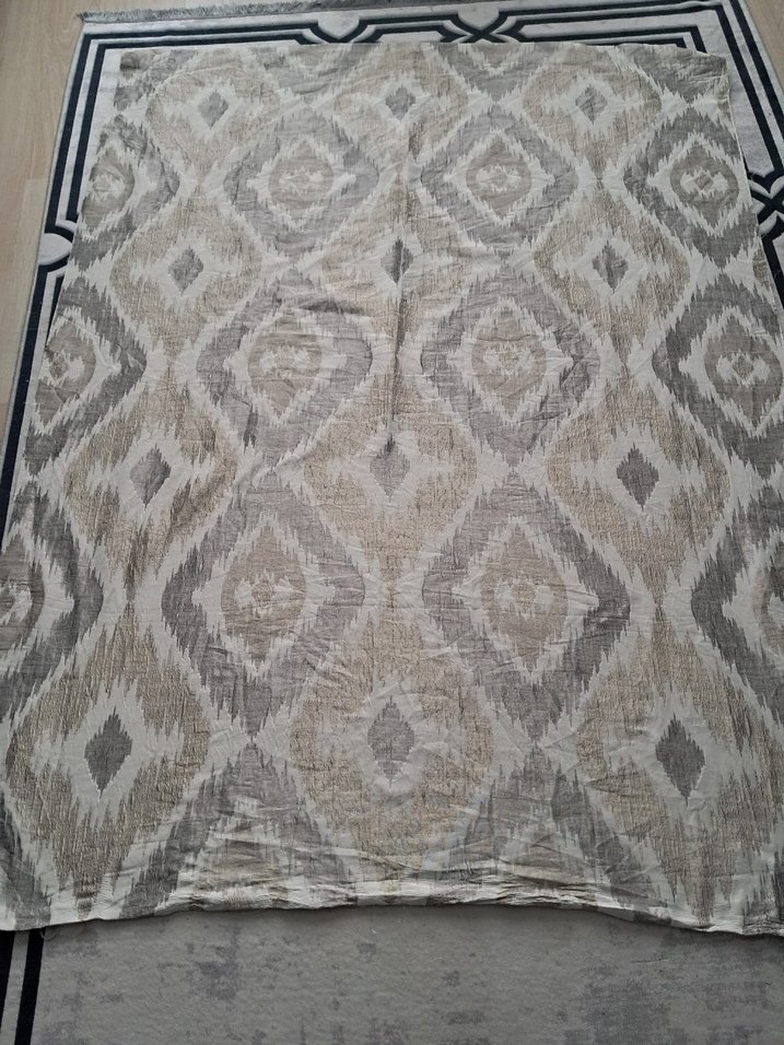 Bohem Gri Desenli kumaş - Görsel 4