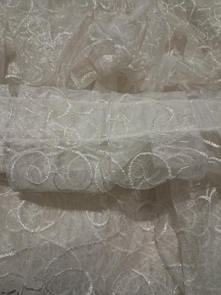 Beyaz Nakışlı Bohem Perde 150 en 250 boy sik pile - Görsel 2