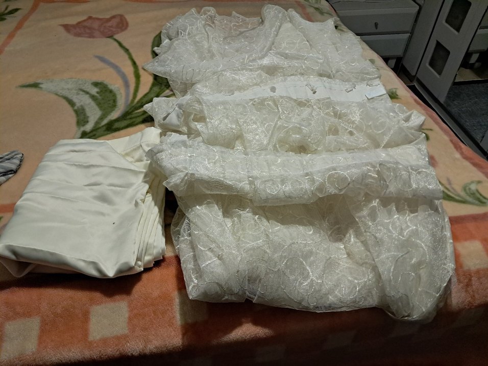 Beyaz Nakışlı Bohem Perde 150 en 250 boy sik pile - Görsel 3