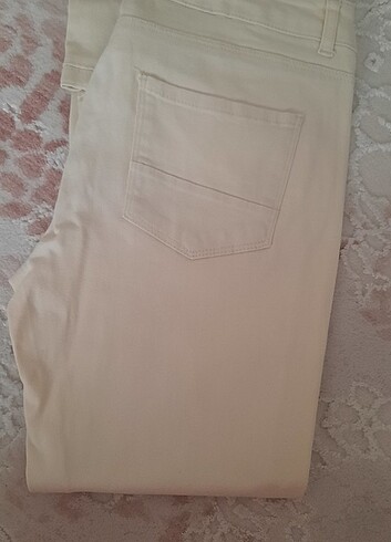 Krem Renk Kot Pantolon