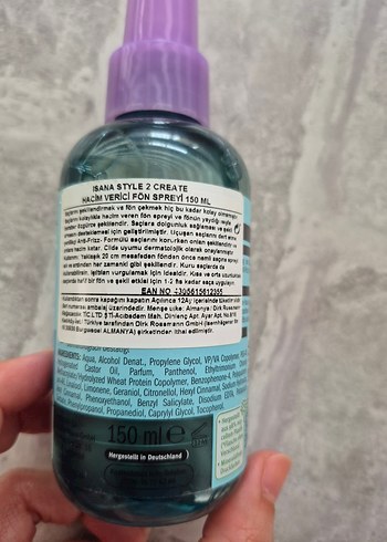 fön suyu hacim veren fön suyu isana - Görsel 4