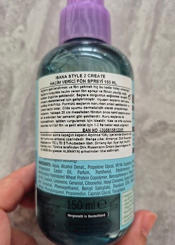 fön suyu hacim veren fön suyu isana - Görsel 6