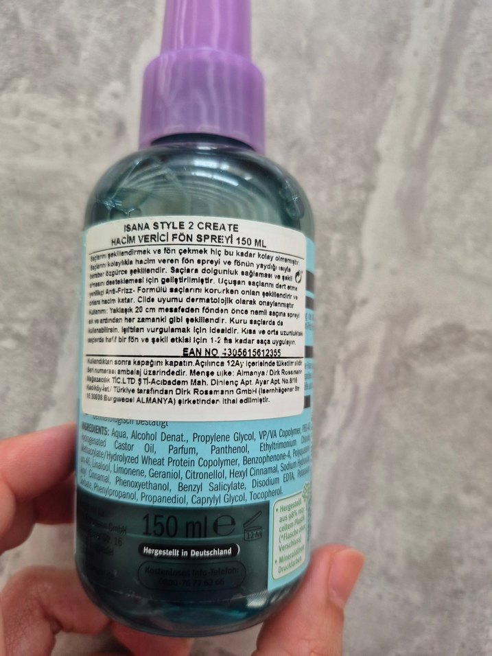 fön suyu hacim veren fön suyu isana - Görsel 4