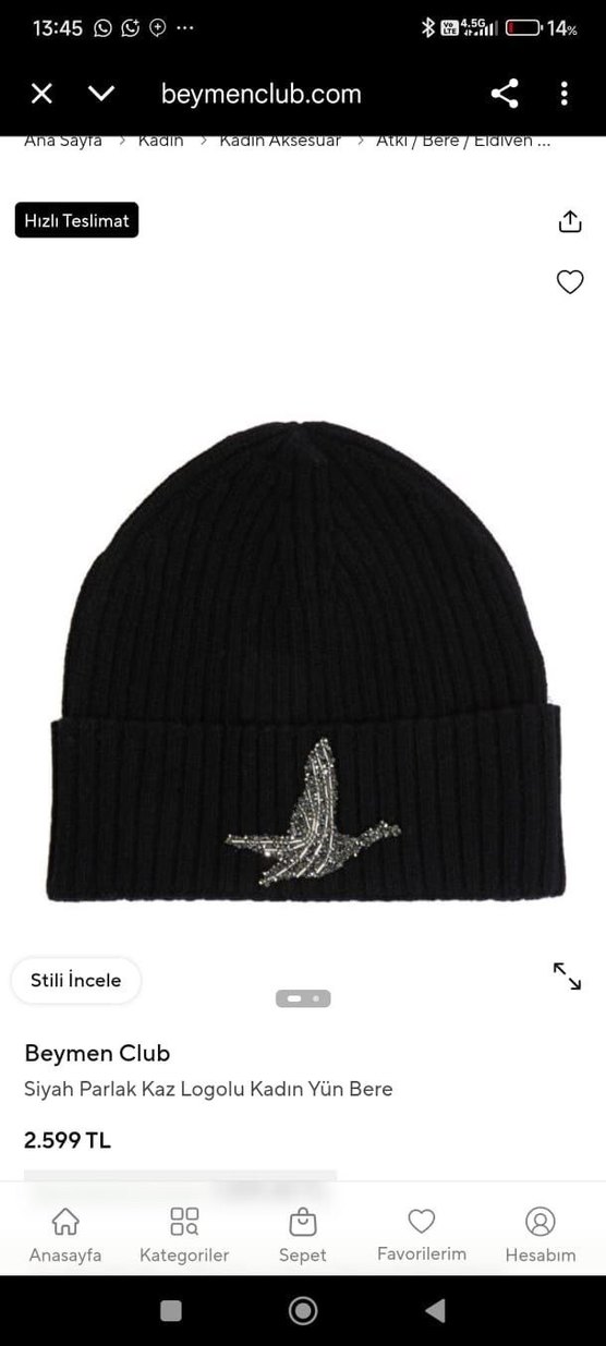 Beymen Club Kırmızı Örgü Kadın Bere - Görsel 5