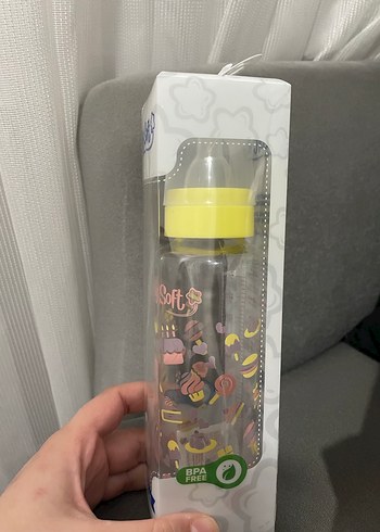 Sarı Renkli 250ml Cam Bebek Biberonu - Görsel 2