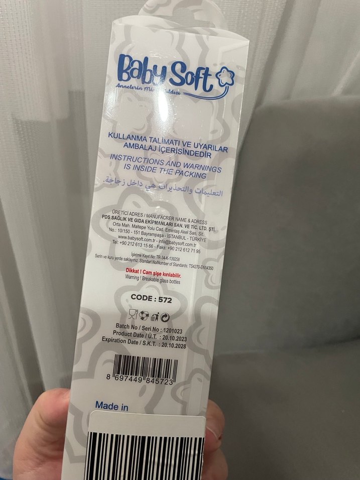 Baby Soft 250 ml Cam Biberon Kırmızı - Görsel 3