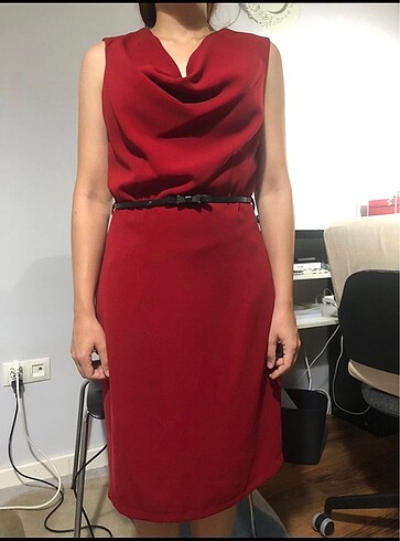 Kırmızı kısa elbise - Görsel 5
