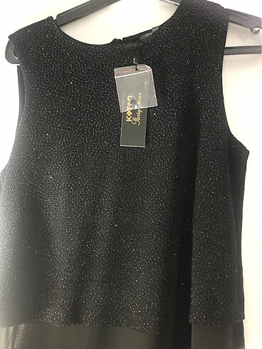 Koton markalı davet için simli üst - Görsel 2