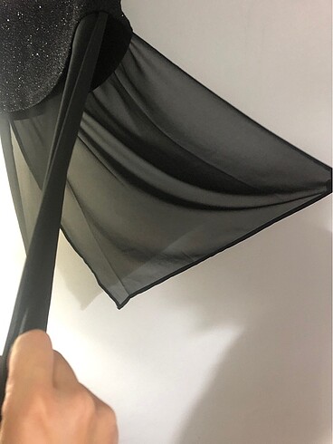 Koton markalı davet için simli üst - Görsel 5