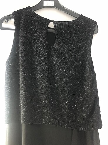 Koton markalı davet için simli üst - Görsel 7