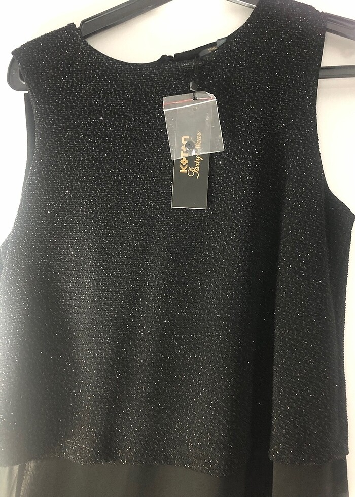 Koton markalı davet için simli üst - Görsel 2