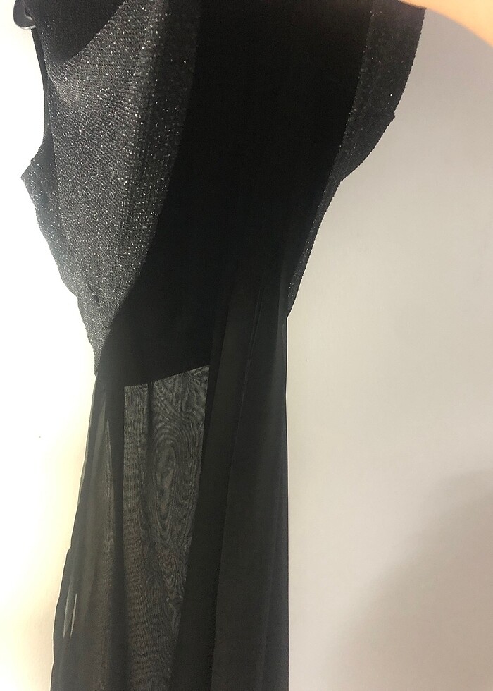 Koton markalı davet için simli üst - Görsel 4