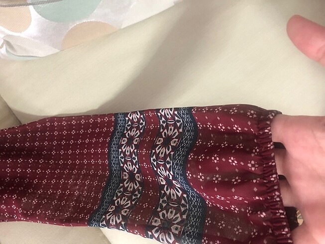 C&A markalı desenli uzun kollu üst - Görsel 7