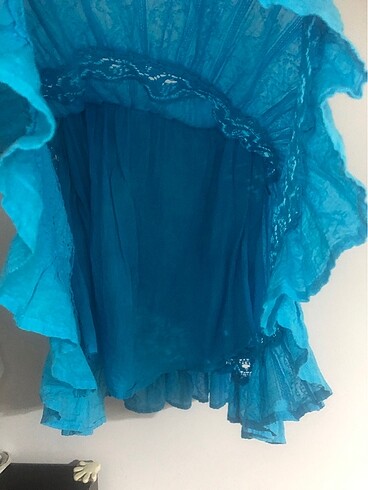 Şile bezi belden lastikli etek - Görsel 4