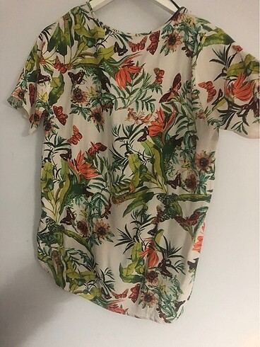 H&M markalı desenli bluz - Görsel 6