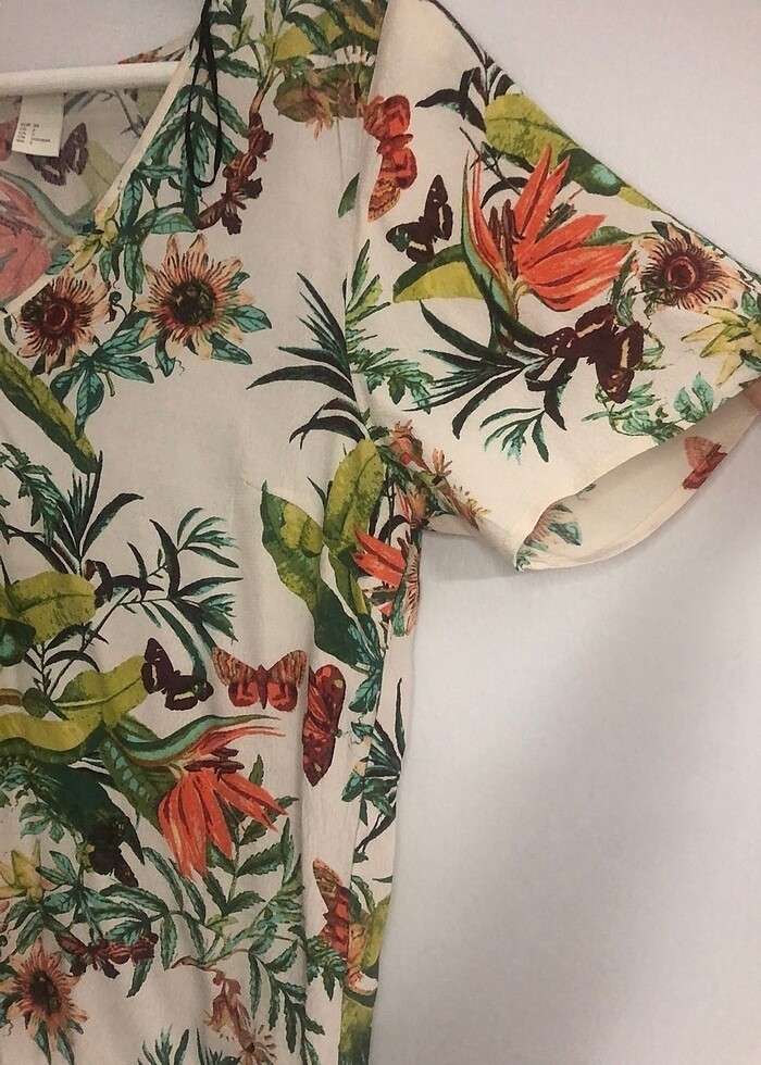 H&M markalı desenli bluz - Görsel 4