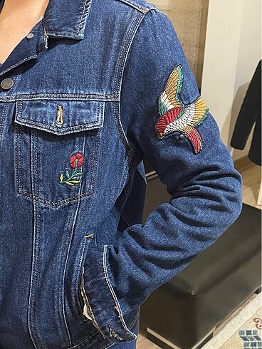 Mavi Jeans Orijinal mavi jeans ceket işlemeli