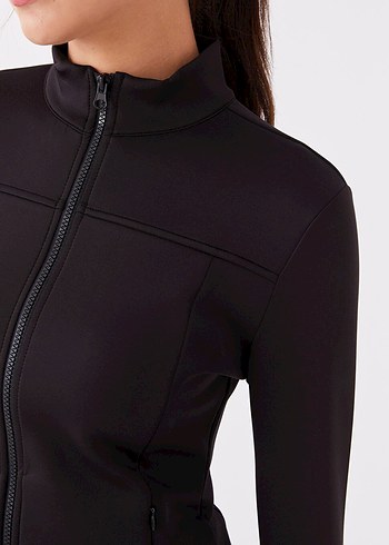 LC Waikiki XSIDE Siyah Dik Yaka Fermuarlı Sweatshirt