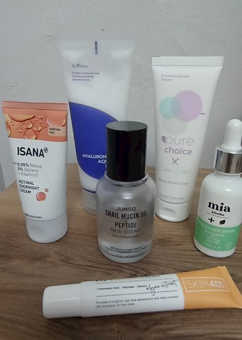 Cilt Bakım Ürünleri Seti - Peptit, Retinol, Hyaluronik Asit