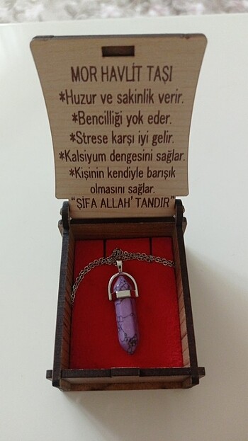 Beden Orijinal Mor Havlit Taşı