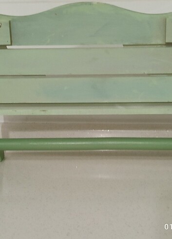  Beden yeşil Renk Ahsap duvara asmalı peçetelik kağıt havlu standı