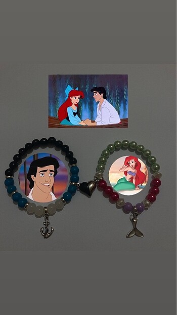 little mermaid ariel couple bileklik