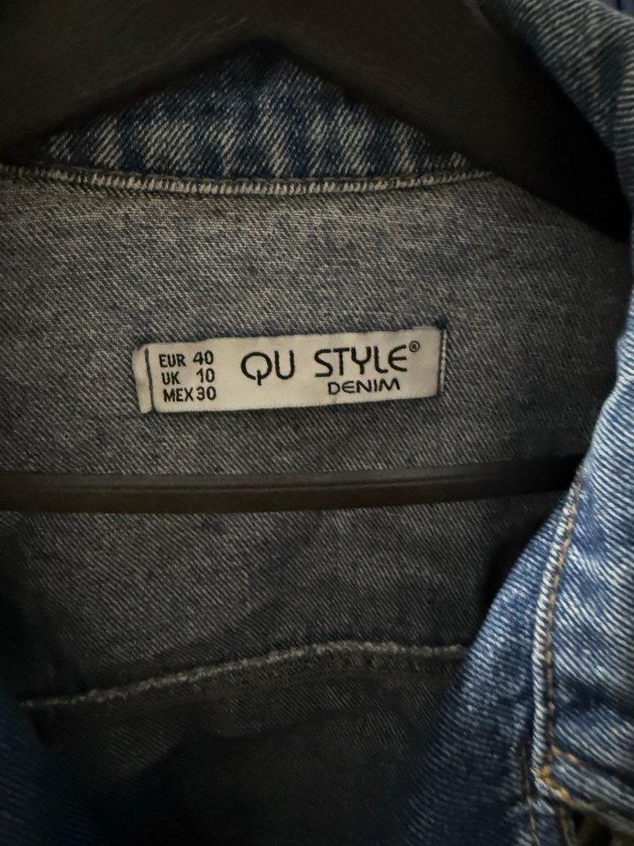 Kadın Mavi Denim Kemerli Ceket - Görsel 3