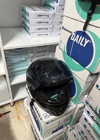 NCR Rapid Siyah Camlı Kapalı Parlak Kask - Görsel 4