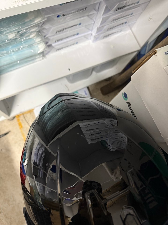 NCR Rapid Siyah Camlı Kapalı Parlak Kask - Görsel 3